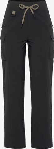 LASCANA ACTIVE Regular Outdoorbroek in Zwart: voorkant