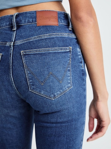 Skinny Jeans 'HIGH SKINNY' di WRANGLER in blu