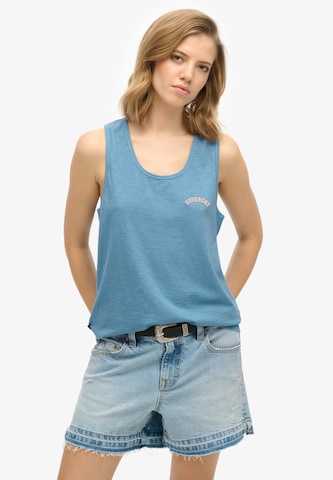 Superdry Top 'Essential' in Blauw: voorkant