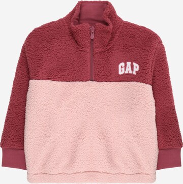 Sweat-shirt 'V-SHERPA LOGO QZ' GAP en rose : devant