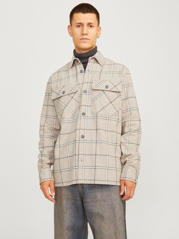 Comfort fit Camicia 'JPRRaymond' di JACK & JONES in beige: frontale