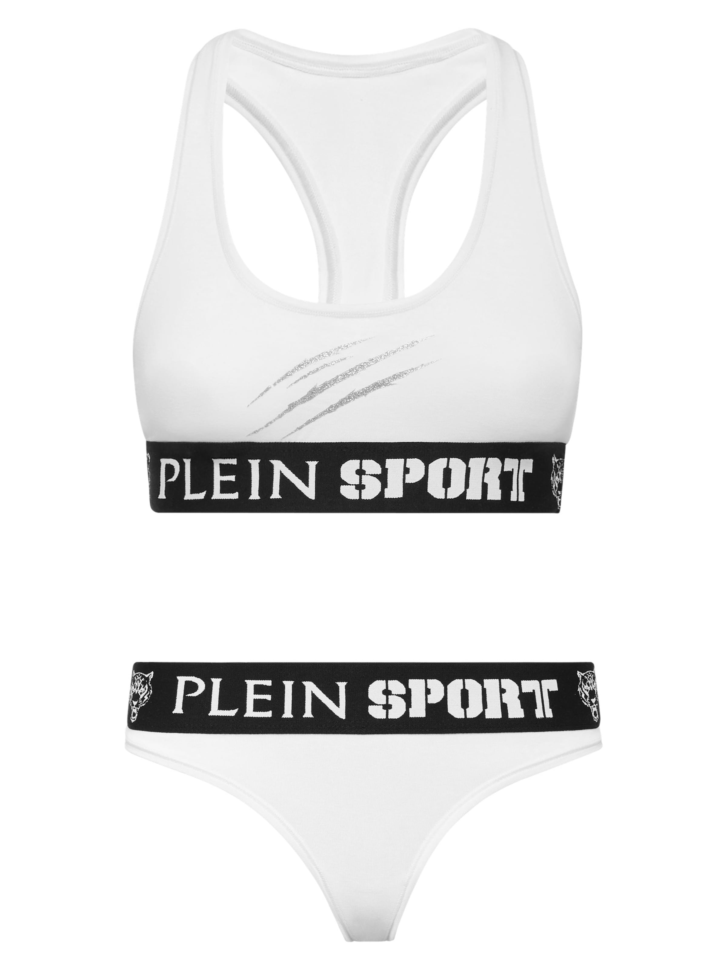 Plein Sport Bralette Underwear sets in White: front