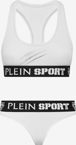 Plein Sport - Soutien Bustier Conjuntos de lingerie em branco: frente