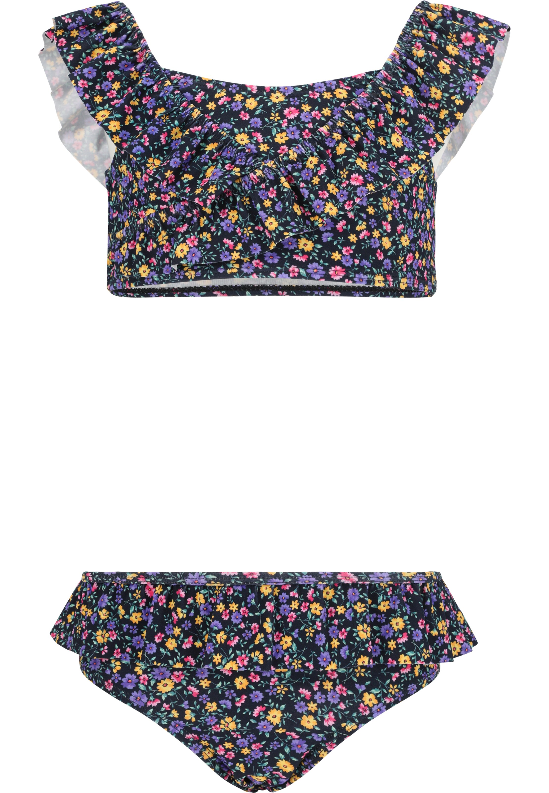 ZigZag Bikini in Schwarz: Vorderseite