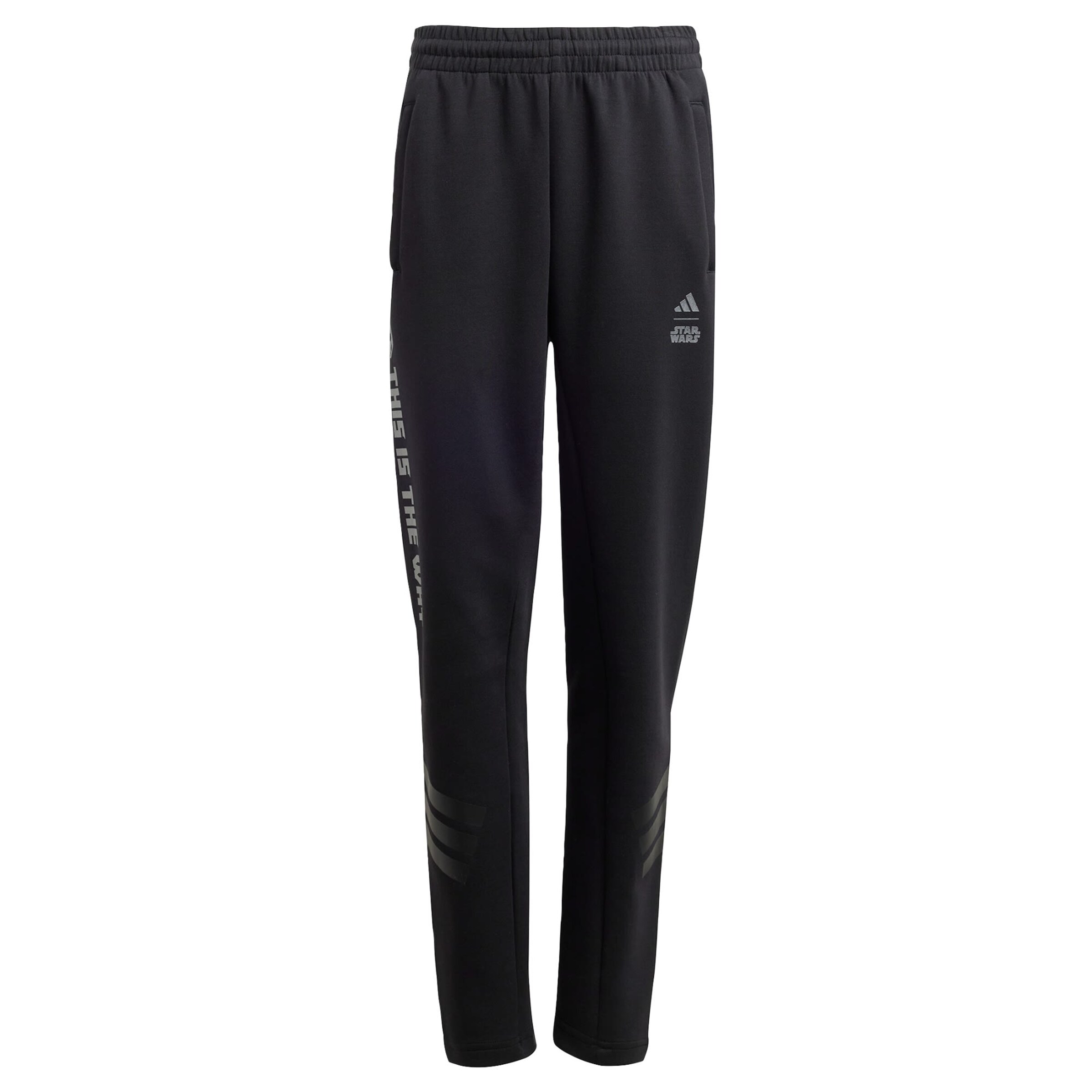 Tapered Pantaloni sportivi 'Adidas x Star Wars The Mandalorian' di ADIDAS SPORTSWEAR in nero: frontale