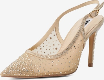 Escarpins à bride arrière Dune LONDON en beige : devant