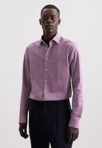 Coupe regular Chemise business SEIDENSTICKER en violet : devant