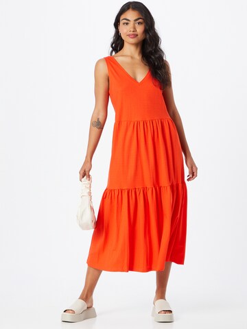 PULZ Jeans Summer Dress 'AMELIA' in Red