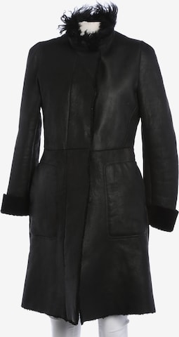 JIL SANDER Lederjacke / Ledermantel M in Schwarz: Vorderseite