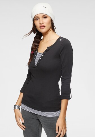 KangaROOS Shirt in Schwarz: Vorderseite