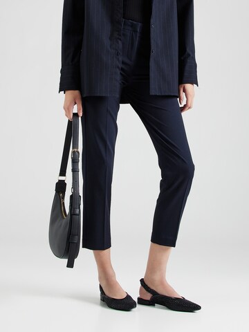 UNITED COLORS OF BENETTON Regular Trousers with creases in Blue: front