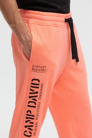 CAMP DAVID Tapered Pants in Orange