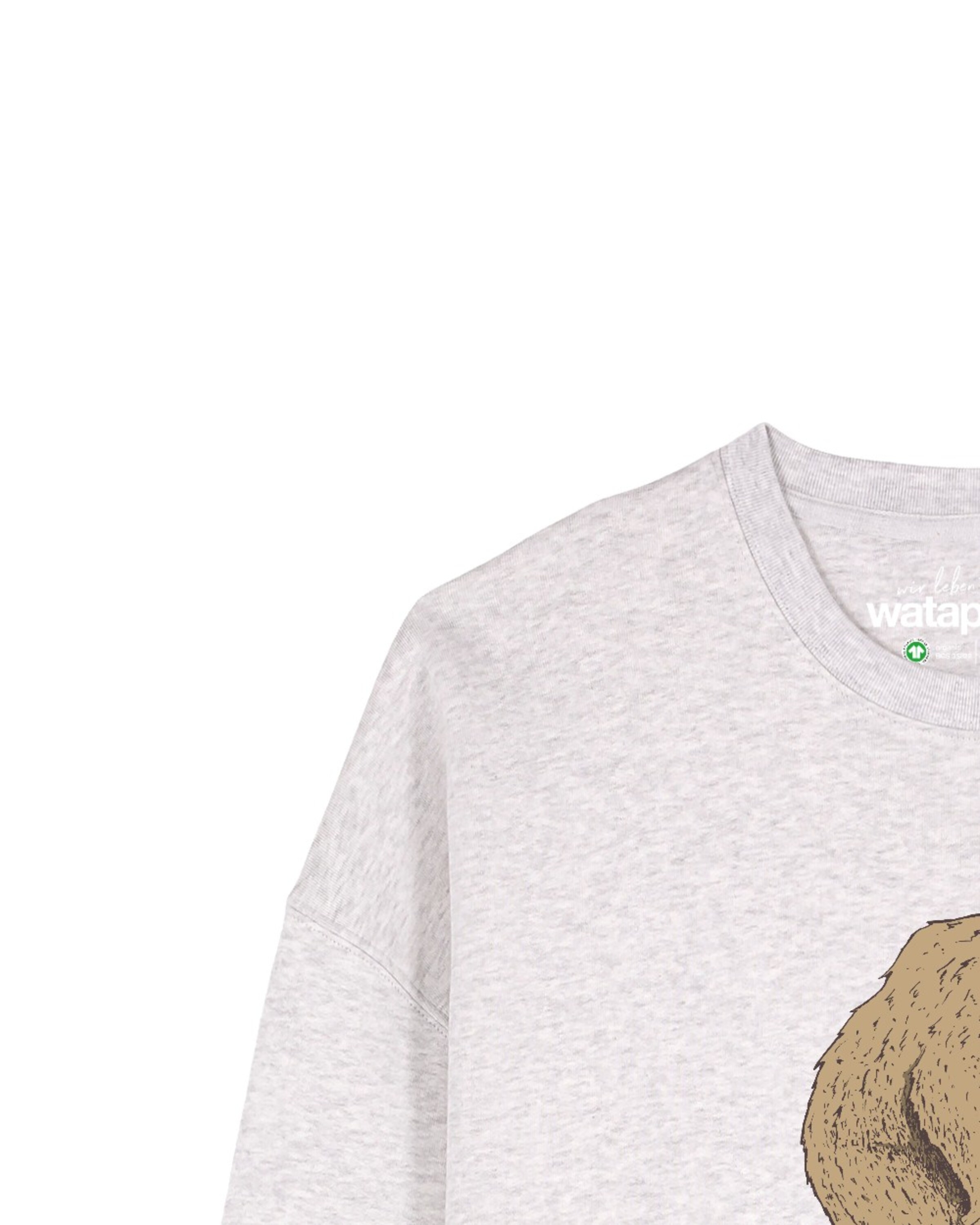 Watapparel Sweatshirt ' Fahrradbär ' in Grijs