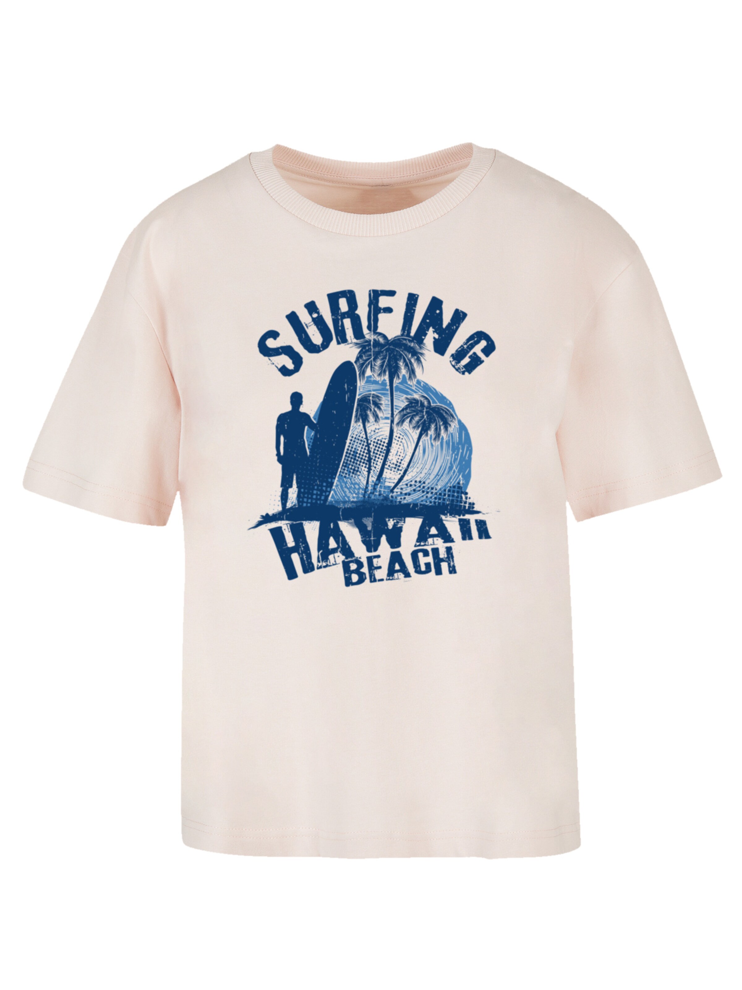 F4NT4STIC T-shirt 'Hawaii Surf Beach Summer' en bleu marine / rosé, Vue avec produit