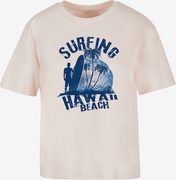 T-shirt 'Hawaii Surf Beach Summer' F4NT4STIC en rose : devant