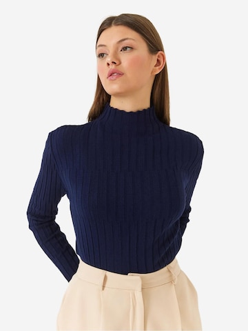 Pullover di Bianco Lucci in blu: frontale