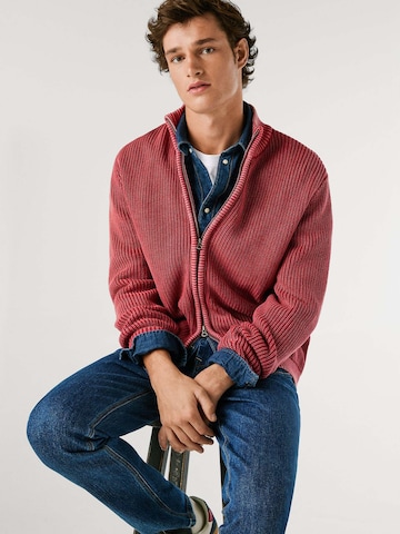 Pepe Jeans Sweat jacket 'PARKER ZIP' in Red