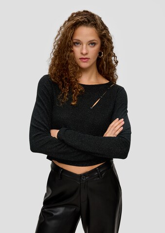 QS Shirt in Schwarz: Vorderseite