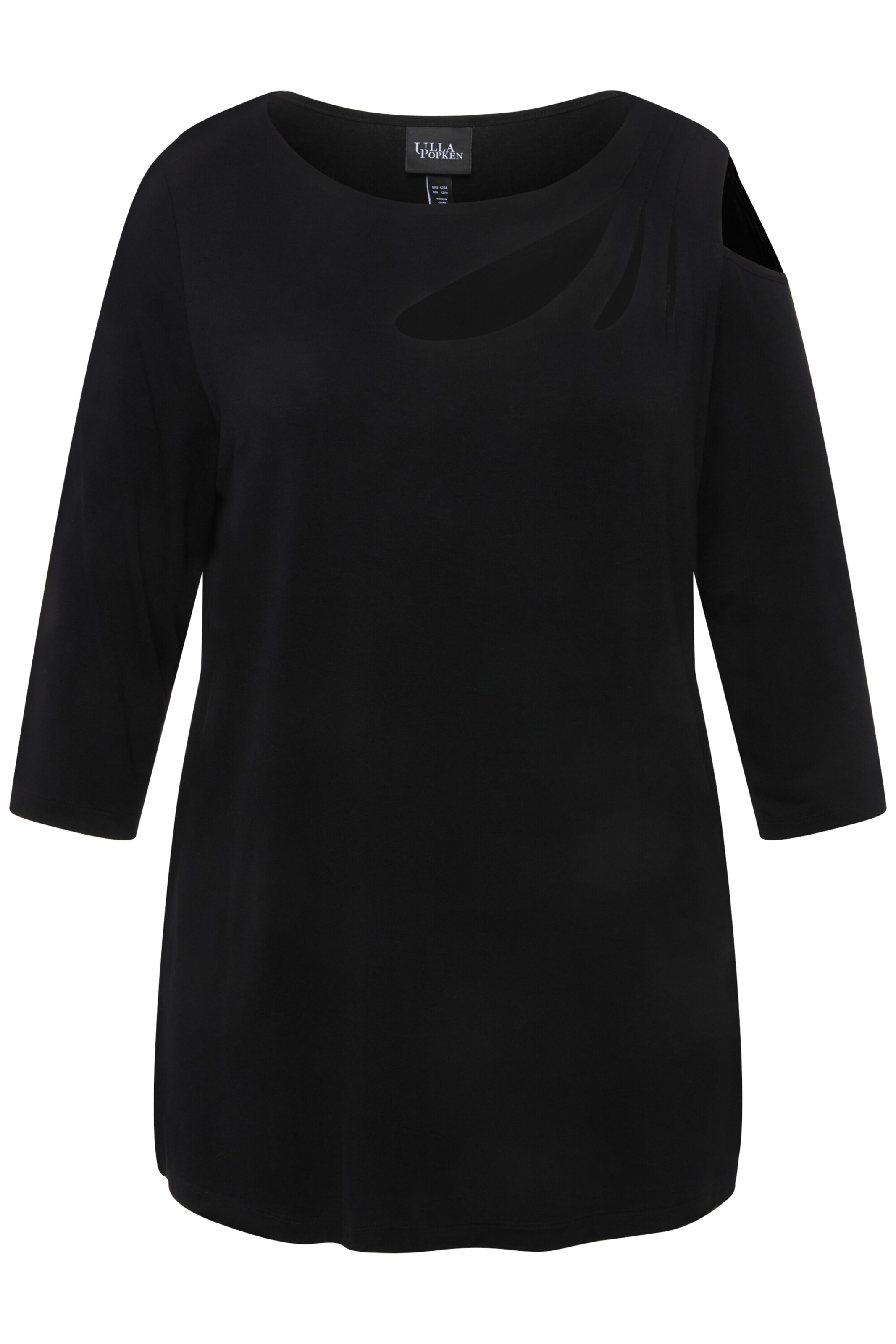 Ulla Popken Shirt in Schwarz: Vorderseite