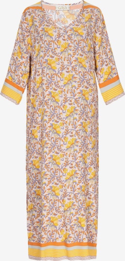 Suknelė iš Gaya, spalva – mėlyna dūmų spalva / pastelinė mėlyna / geltona / persikų spalva, Prekių apžvalga