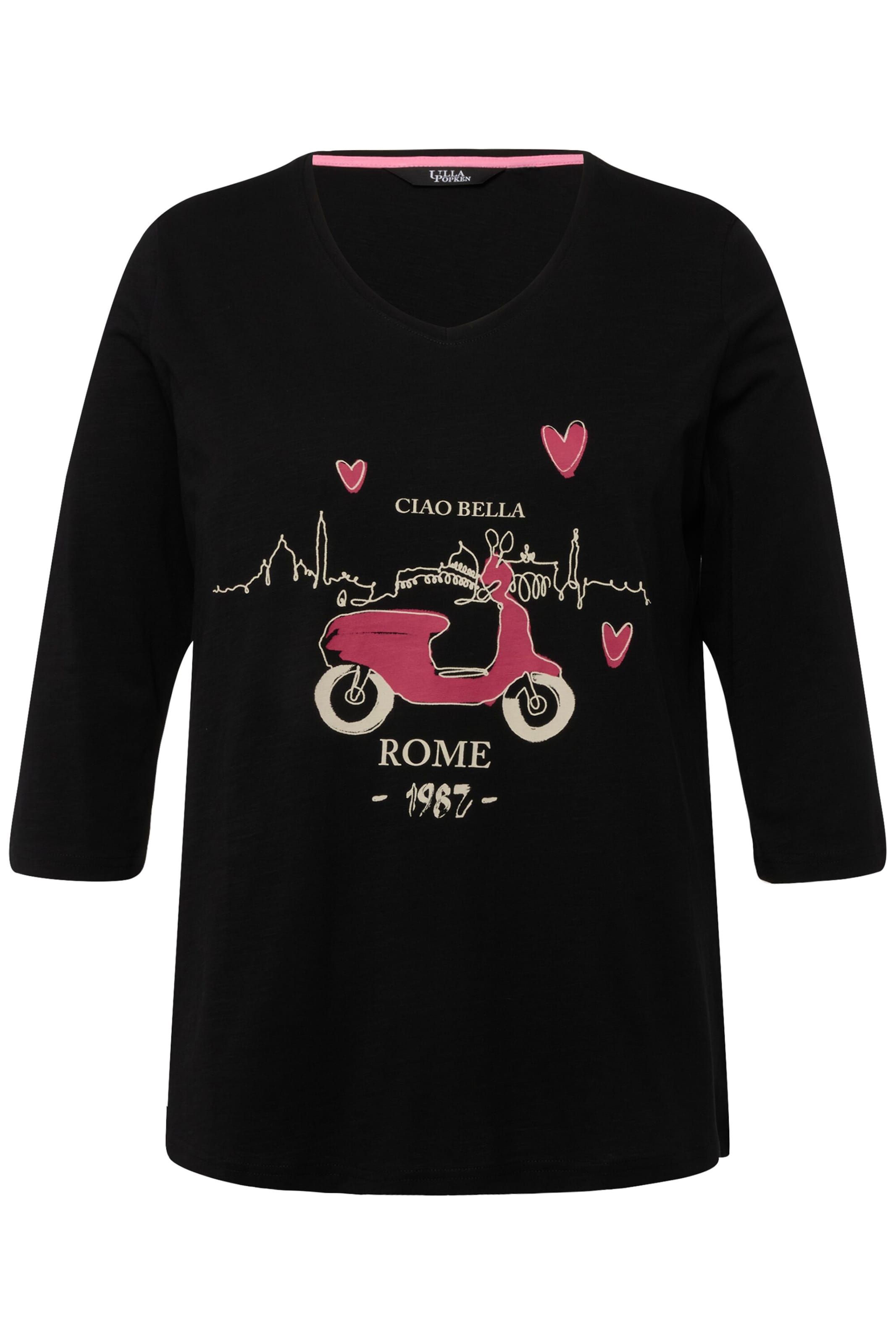 Ulla Popken Shirt in Zwart: voorkant