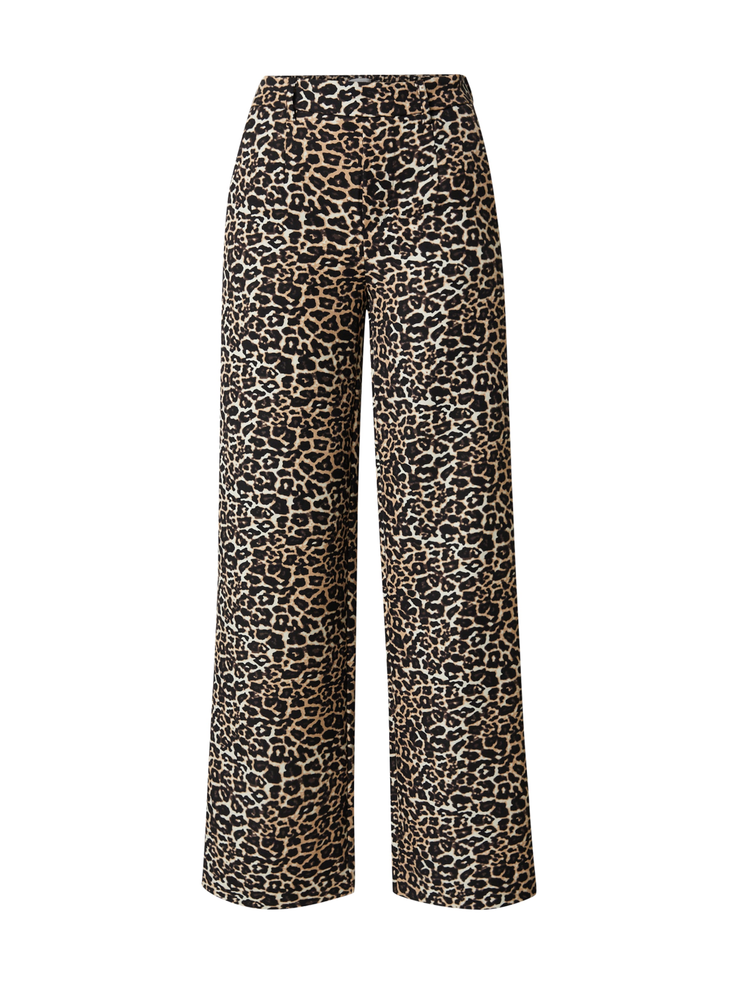 OBJECT - Perna larga Calças 'ALBA' em castanho: frente