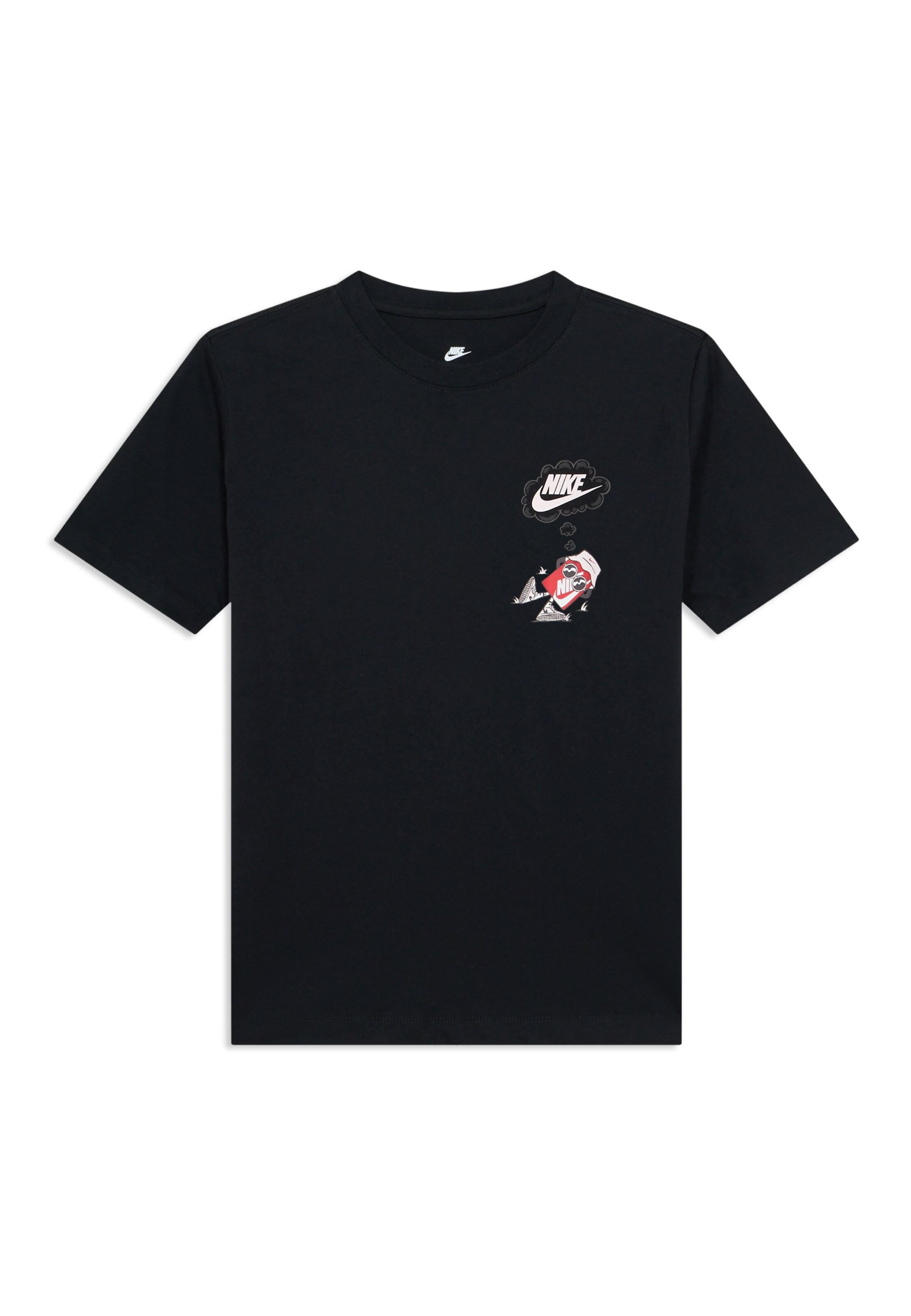 Nike Sportswear T-Shirt in 122-128 in grau / rot / schwarz / weiß, Produktansicht