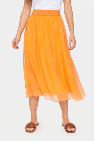 SAINT TROPEZ Skirt 'Coral' in Orange: front