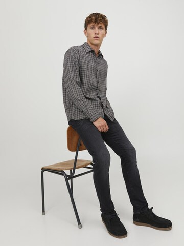 JACK & JONES - Slimfit Calças de ganga 'Glenn' em preto