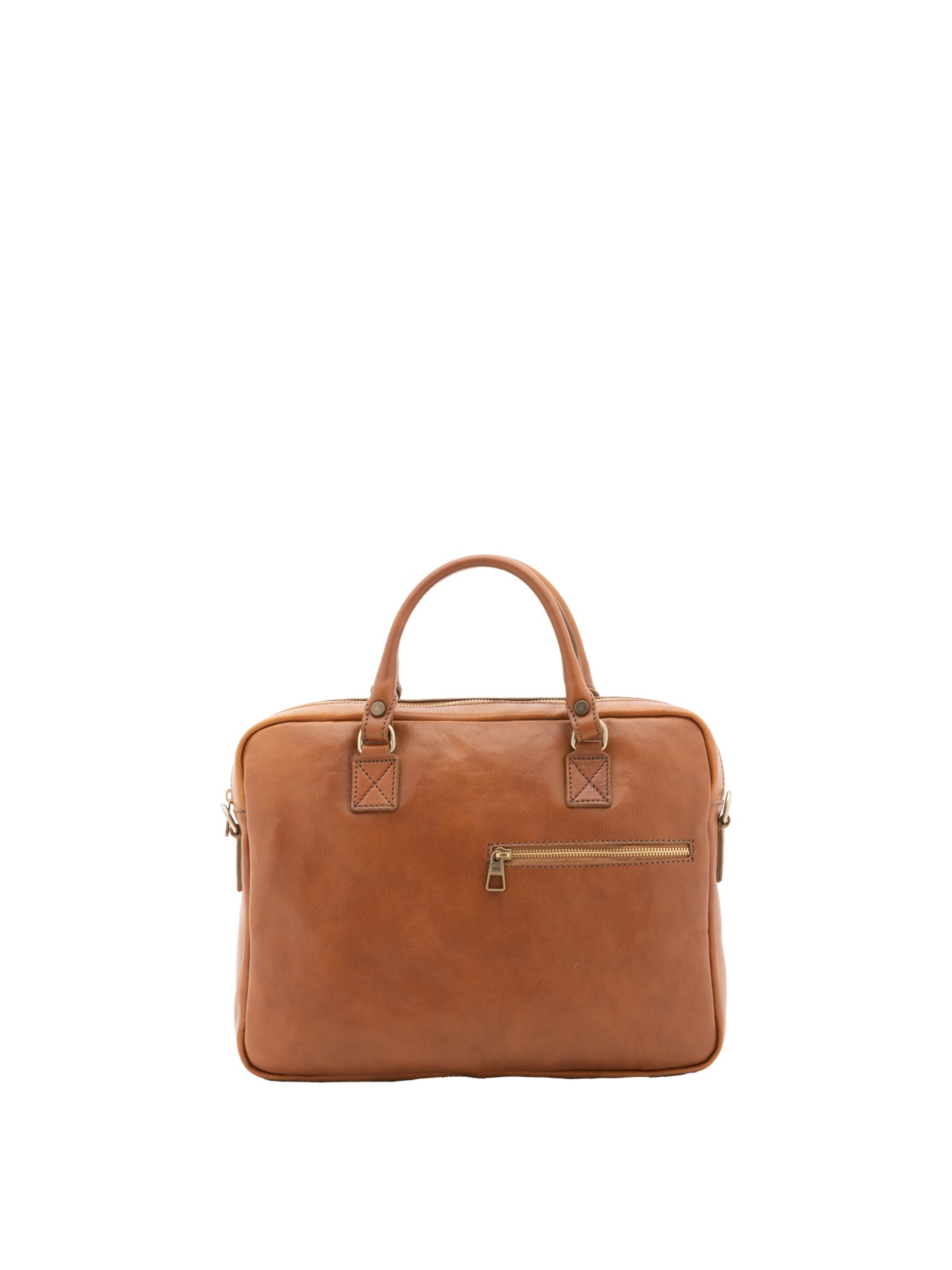 Borsa a mano 'Borsa a Mano Unisex Vera Pelle - Made in Italy' di Alessia Firenze in giallo: frontale