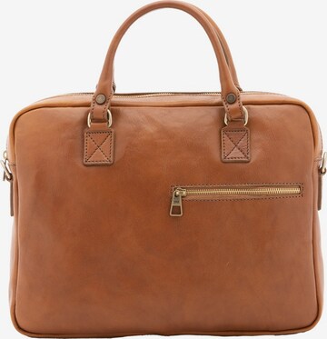 Borsa a mano 'Borsa a Mano Unisex Vera Pelle - Made in Italy' di Alessia Firenze in giallo: frontale