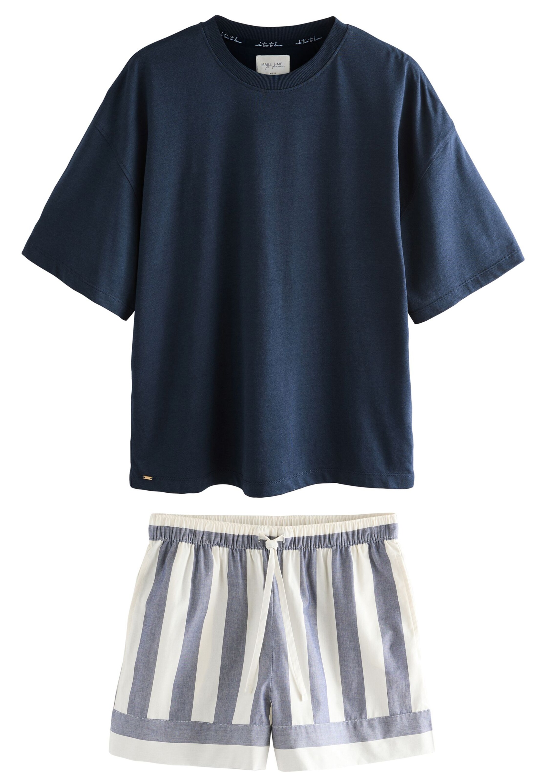 Next Kort pyjamas i blå: framsida