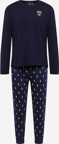 Polo Ralph Lauren Pyjama lang in Blauw: voorkant