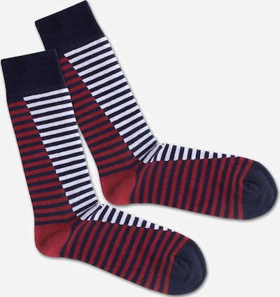 DillySocks Sokker 'SS20-08 Double Sea Liner' i mørkeblå / rød / hvid, Produktvisning