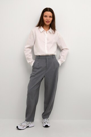 Kaffe Tapered Bandplooibroek 'Merle' in Grijs