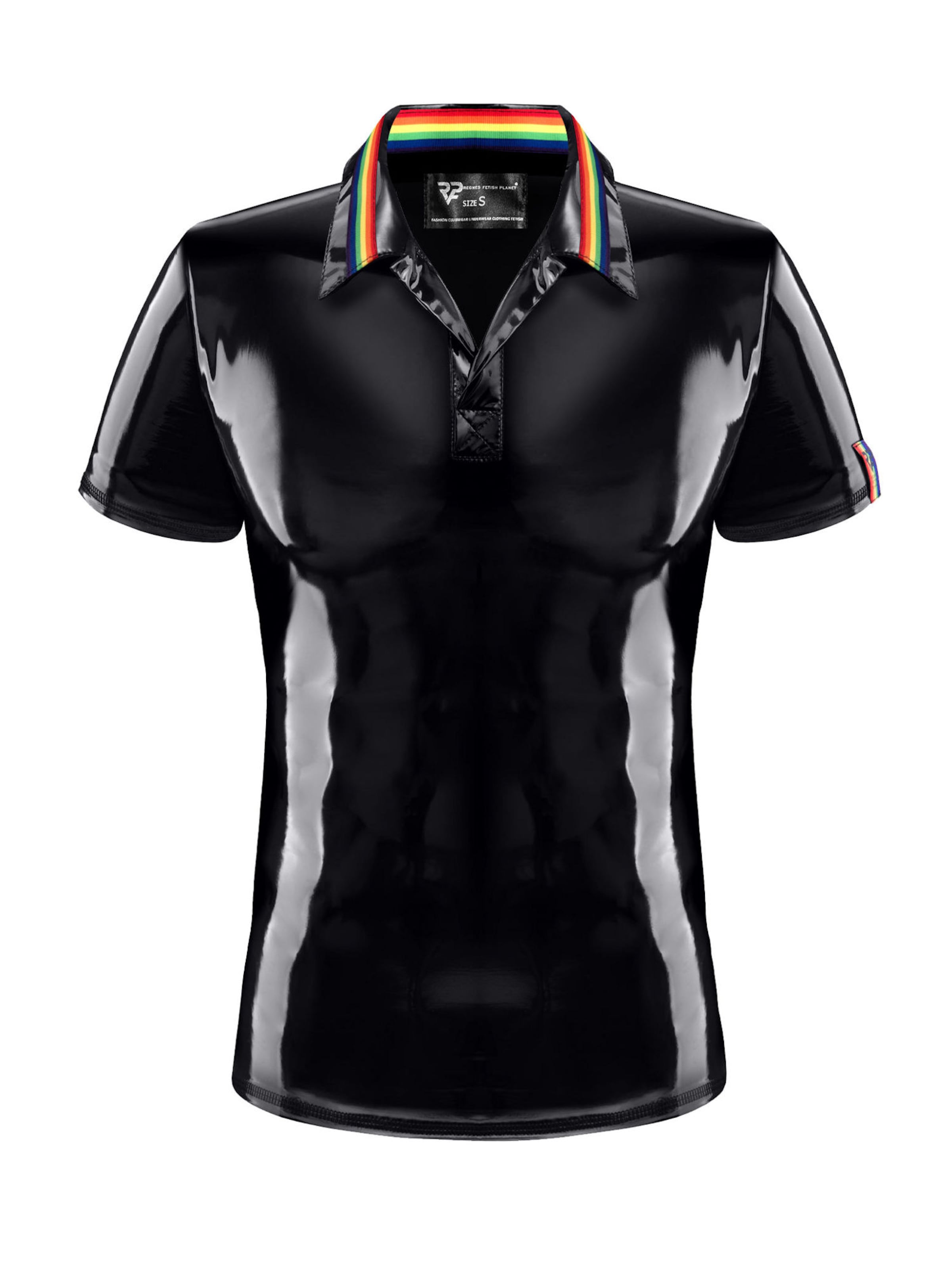 Regnes Fetish Planet Shirt 'Raffaele' in Black: front