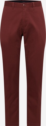 Regular Pantalon chino Obey en marron : devant