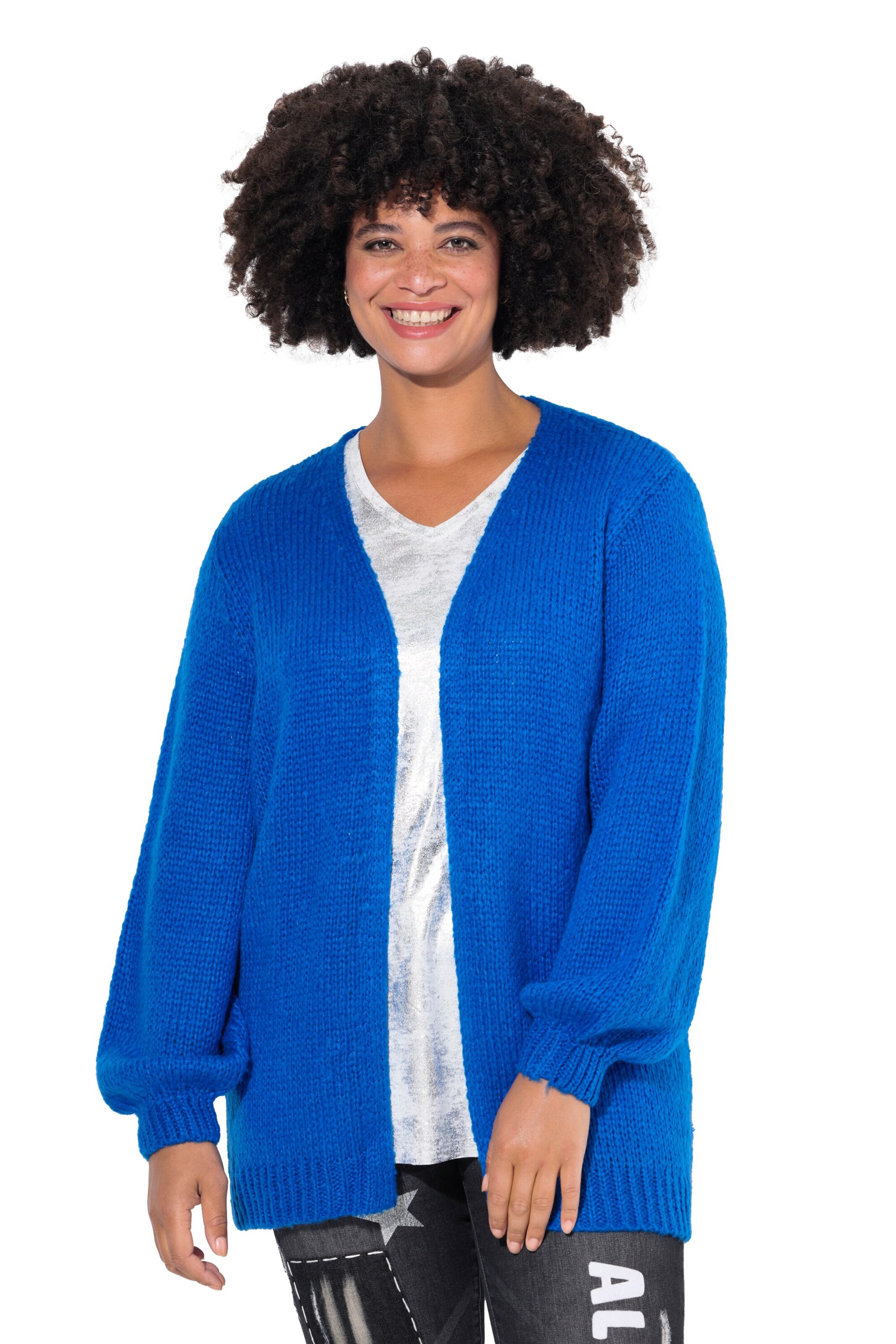 Angel of Style Knit cardigan in Blue: front