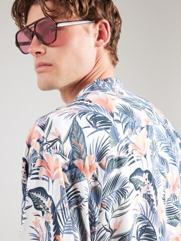 JACK & JONES Comfort Fit Πουκάμισο 'JJEJeff Tropical' σε λευκό