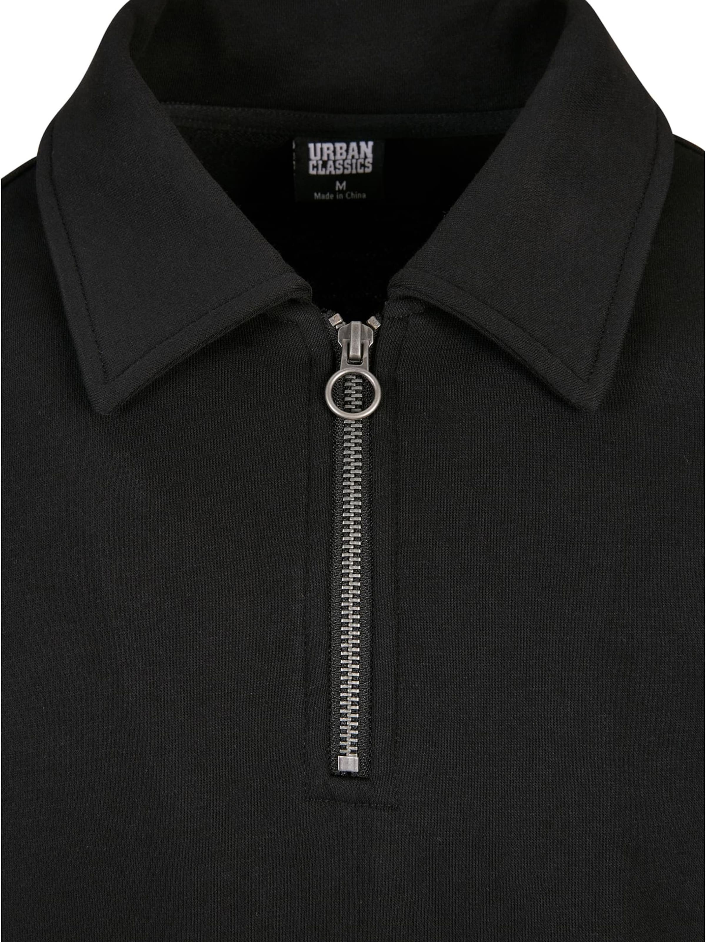Urban Classics Mikina 'Collar Crew' – černá