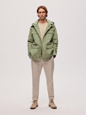 SELECTED HOMME Prehodna jakna 'Hoye' | zelena barva