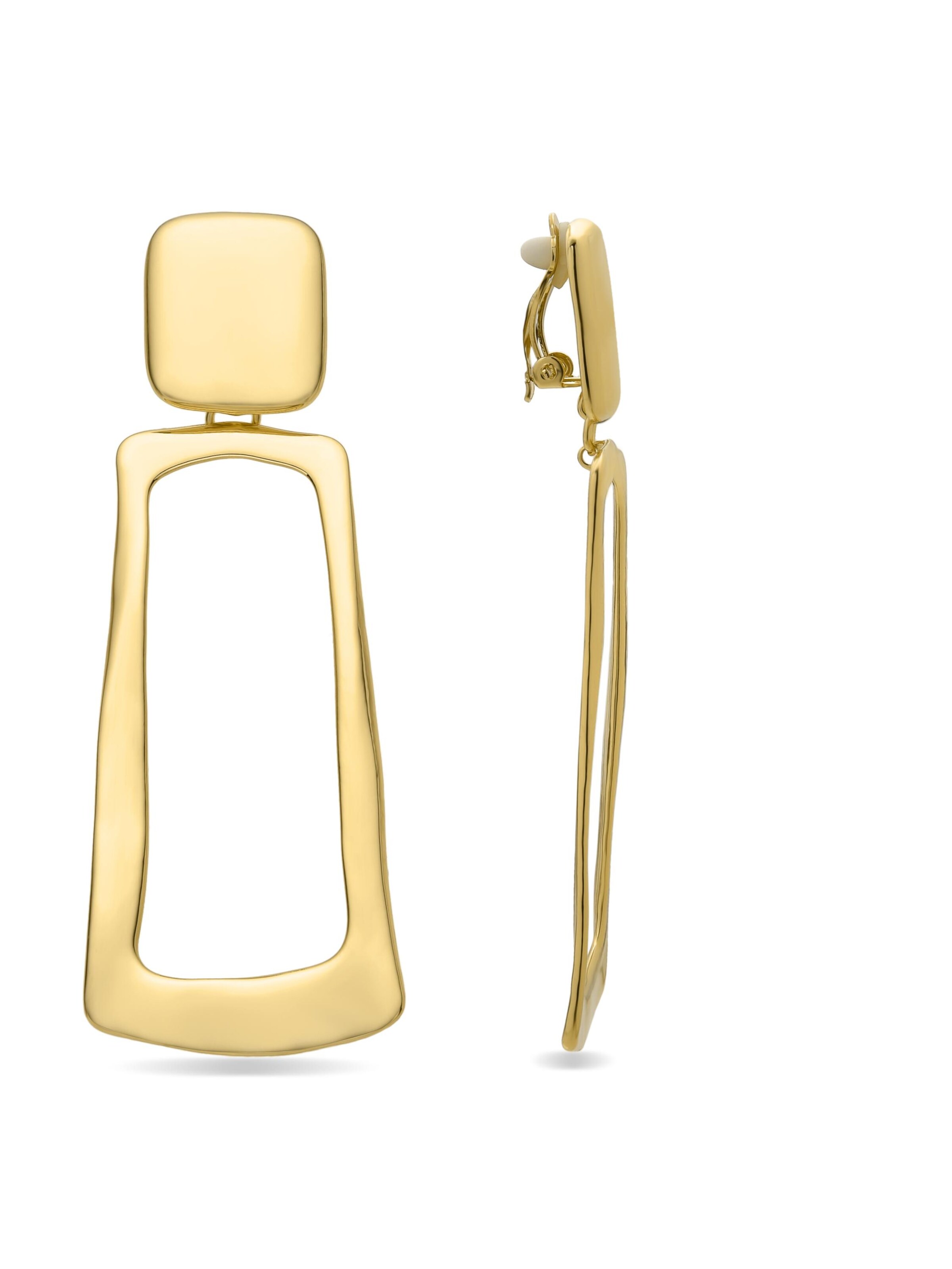 Luxenter - Pendientes 'Dranem' en amarillo: frente