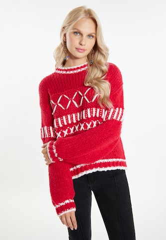 IZIA Sweater 'Hoona' in Red: front