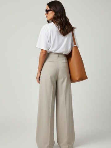 WEARABLE STORIES Wide leg Broek 'Gwyneth' in Beige