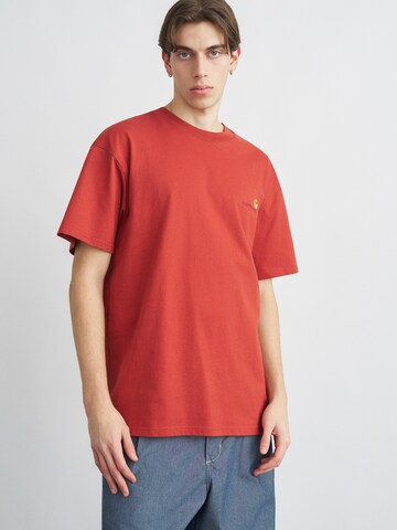 Carhartt WIP Koszulka 'American Script' w kolorze czerwony: przód