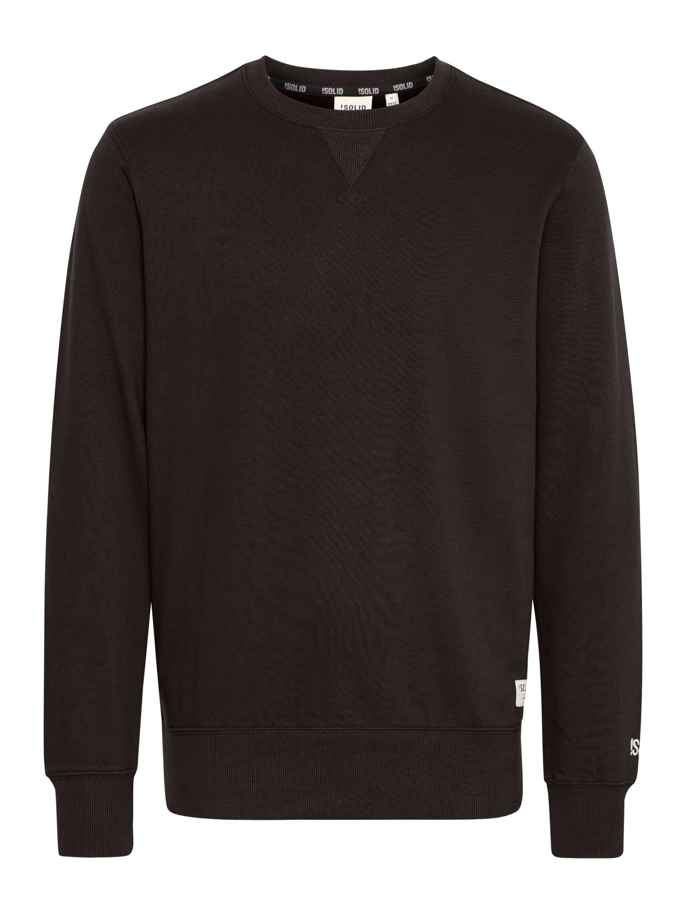 !Solid Sweatshirt ' CHAD ' in Black: front