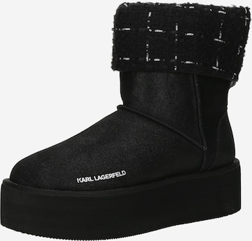 Botine 'THERMO' de la Karl Lagerfeld pe negru: față