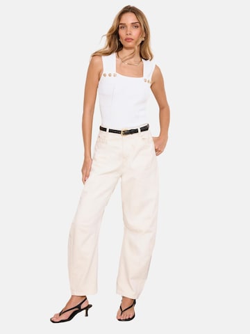 Top in maglia di Lipsy in bianco: frontale