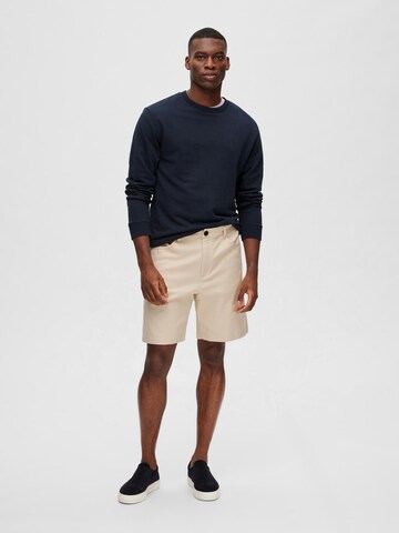 SELECTED HOMME Regular Shorts 'CARLTON' in Beige