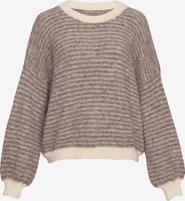 Lilavie Strickpullover ' Aleaa ' in Beige: Vorderseite